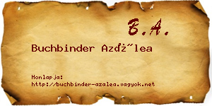 Buchbinder Azálea névjegykártya